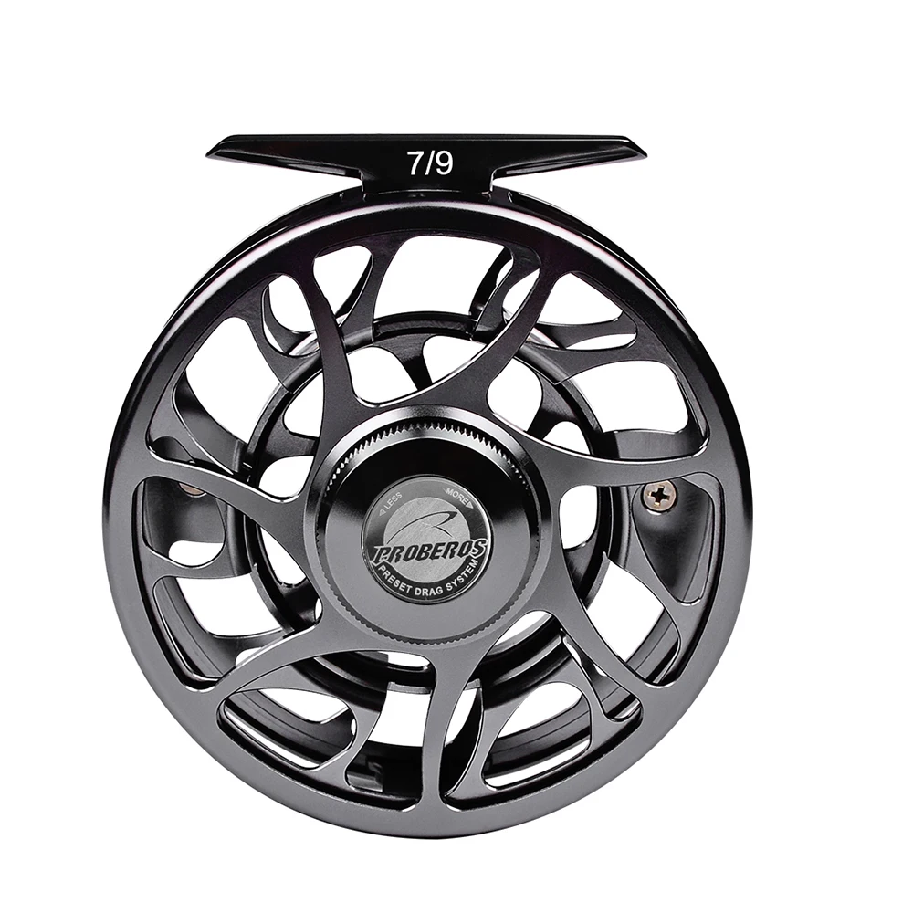 

PRO BEROS Fly Fishing Wheel Aluminum Fishing Reel 5/7 7/9 9/10 CNC Machine Cut Large Arbor Die Casting Fly Reel