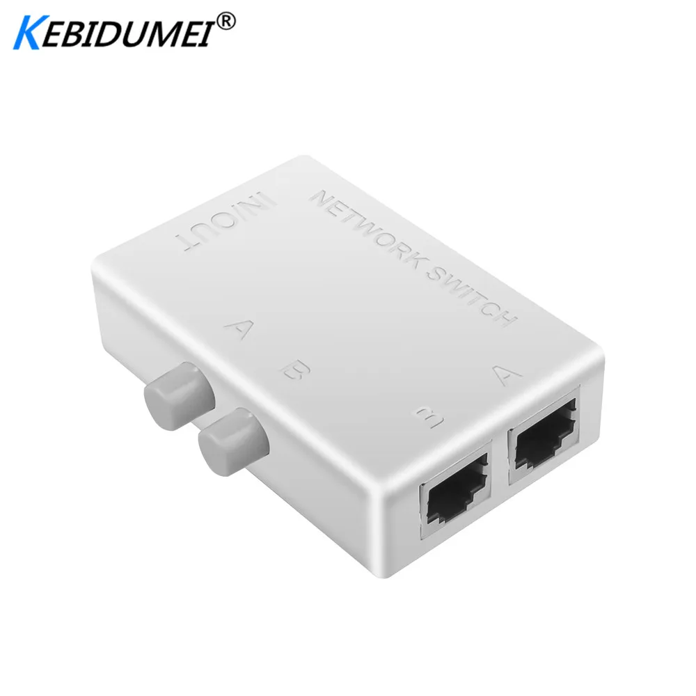 Мини сетевой коммутатор RJ45 с 2 портами Ethernet двойной 2-канальный порт ручной для
