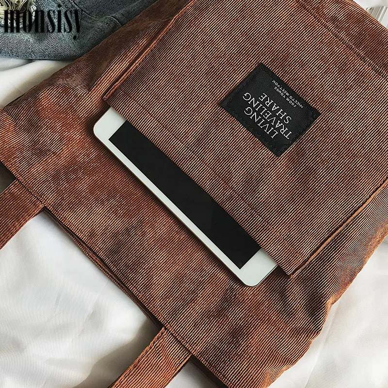 Monsisy зимняя Вельветовая сумка для женщин 2019 женская складные сумки покупок на