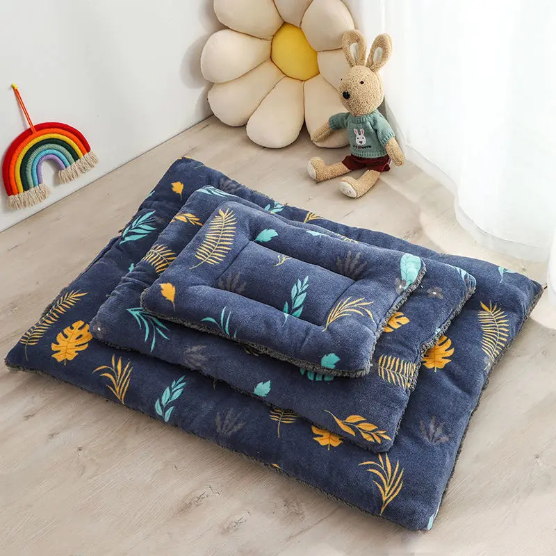 

Pet Supplies Dog Mat Cat Pad Thickened Four Seasons Universal Doghouse Cathouse Bite-Resistant Dog Cage Cushion Quilt Sleeping