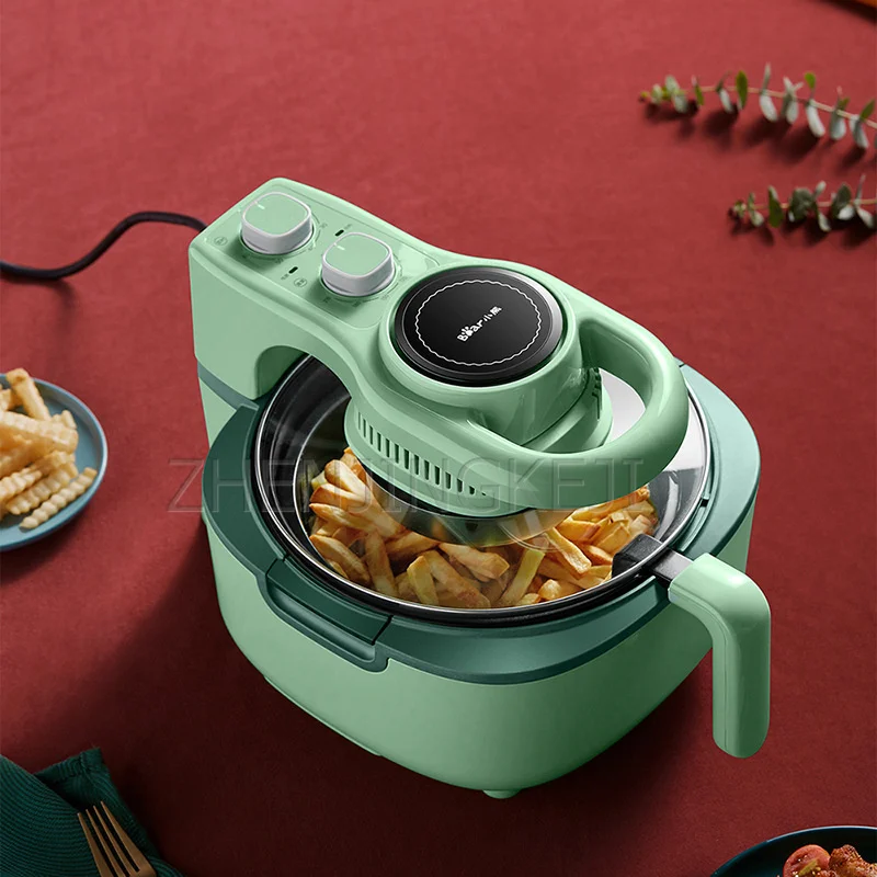 

Электрическая Фритюрница, многофункциональный гриль с верхней крышкой из визуального стекла, маленький домашний прибор для приготовления ...
