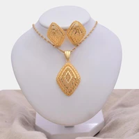 dubai jewelry set nigerian wedding for women bridal african gold color jewelry set dubai necklace earrings bride gift
