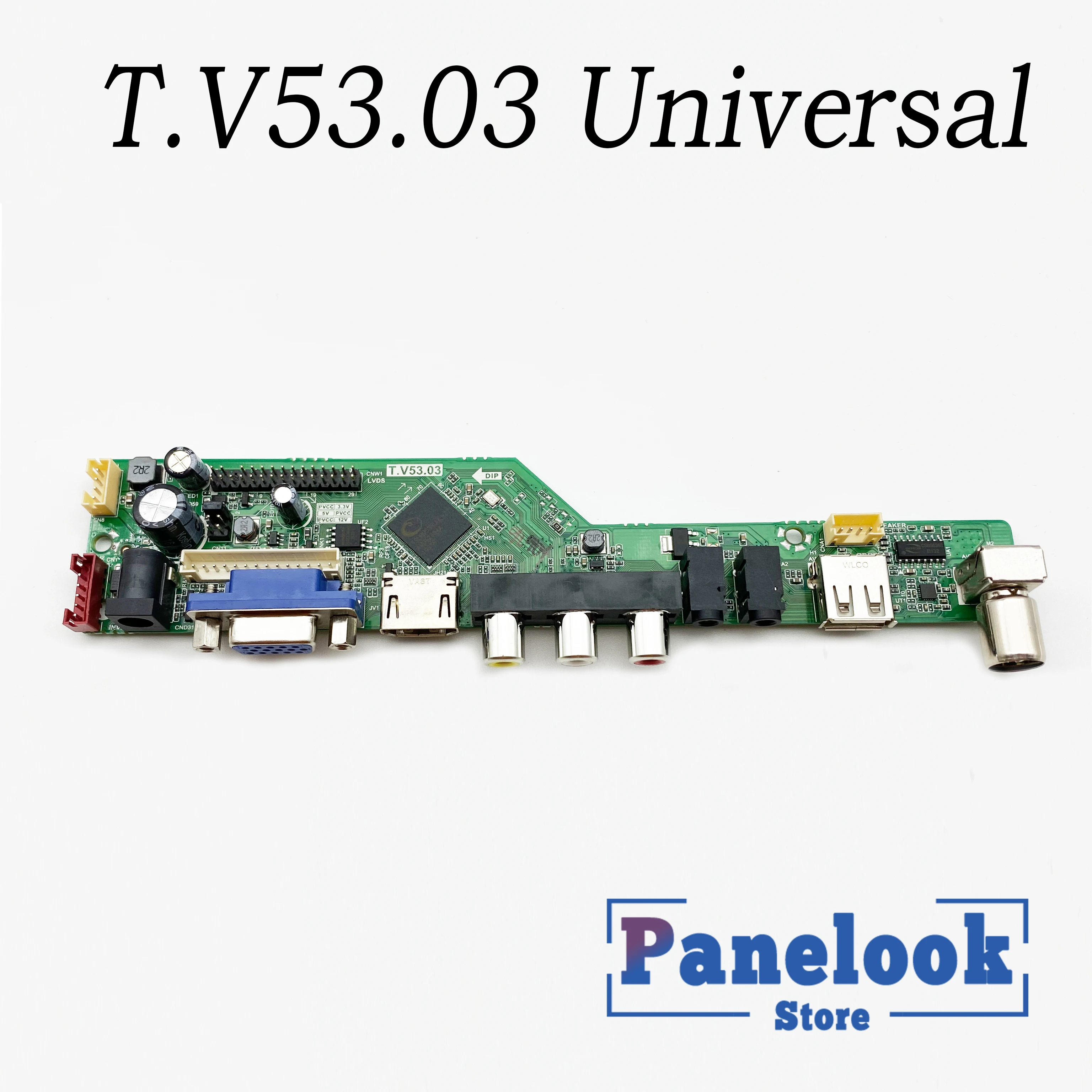 T.V53.03 Универсальный ЖК ТВ контроллер драйвер платы ПК/VGA/USB интерфейс + 7 клавишная