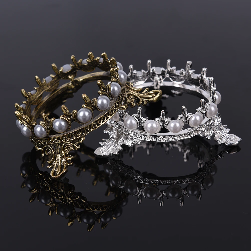 

Crown Pearls Design Pencil Pens Brushs Stand Rack Decoration Salon Home DIY Manicure Nail Carving Drawing Pens Brushes Holder