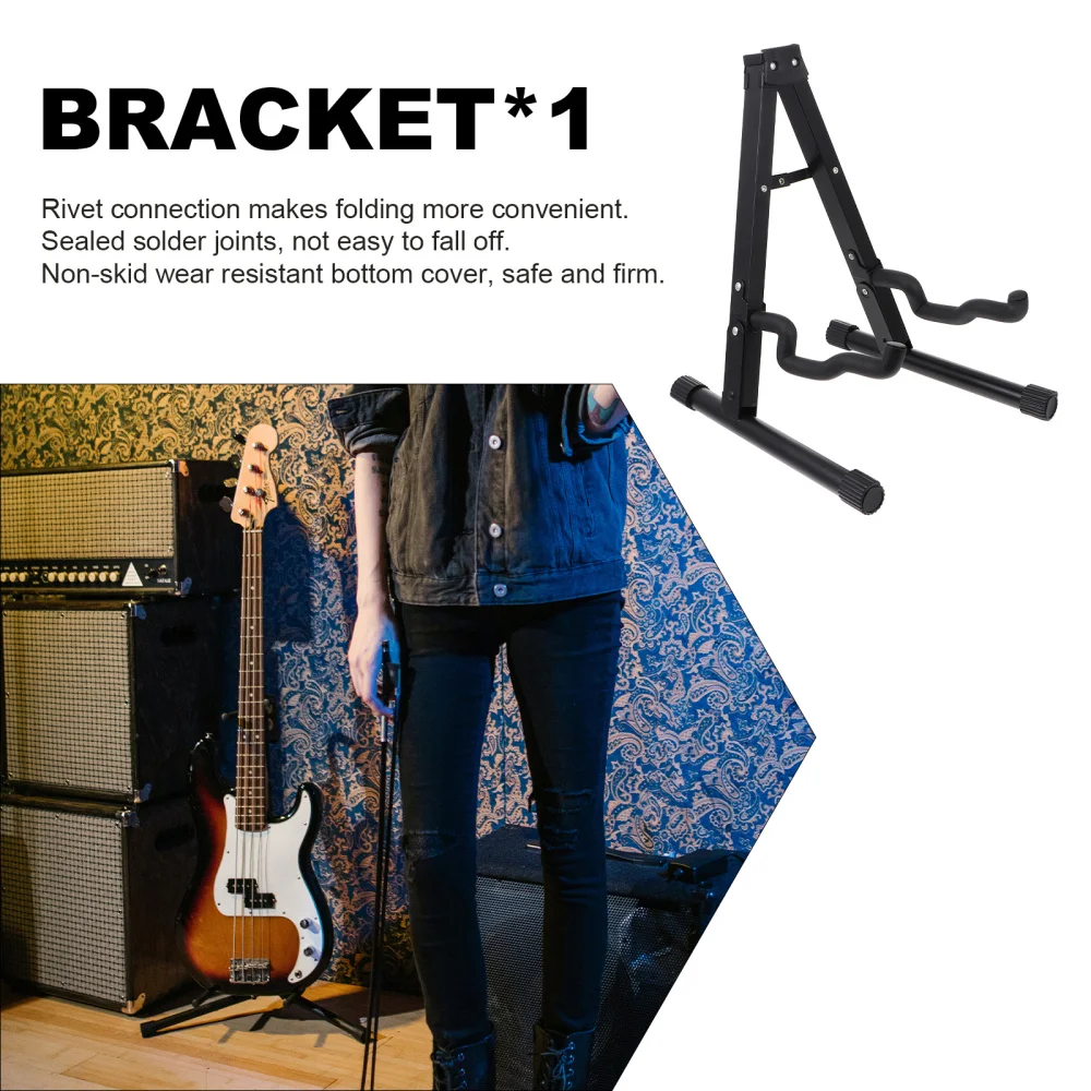 

1PC Practical Guitar Stand Folding A-shaped Guitar Rack Vertical Guitar Bracket