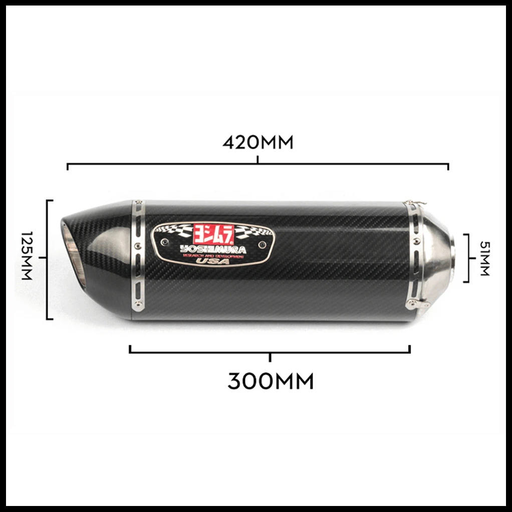 Универсальный мотоцикл Yoshimura выхлопная труба Escape для CBR500R Ninja 400 R3 F800GS модифицированный мото глушитель из углеродного волокна