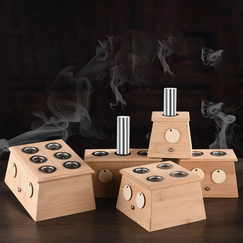 

Stick Acupoint Massage Bamboo Moxibustion Moxa Burner Box Acupuncture Relaxation Roller Stick for Smokeless Moxibustion Roll