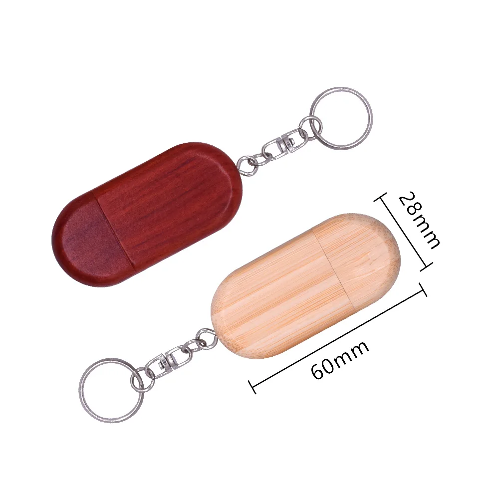 Wooden Usb Flash Drive 2.0 with Box Memory Stick Oval Pendrive 16GB 32GB 4GB 8GB U Disk Pen drive Custom Logo for Gift Wedding | Компьютеры