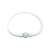 lily jewelry genuine dominica larimar silicone bracelet bijouterie best gift for women men casual waterproof bracelet