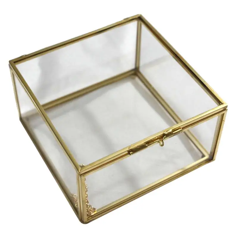 

Geometric Glass Style Jewelry Box Table Container For Displaying Jewelry Keepsakes Home Decoration Plants Container Ewelry Stora