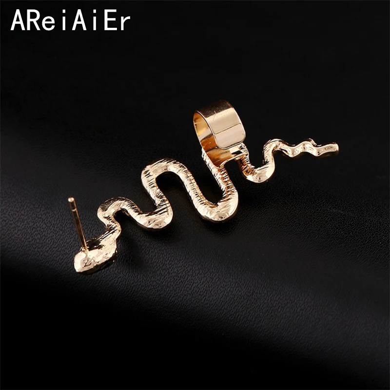 1 шт. Винтажные серьги-гвоздики в виде змеи Hyperbole Cobra для женщин и мужчин ювелирные