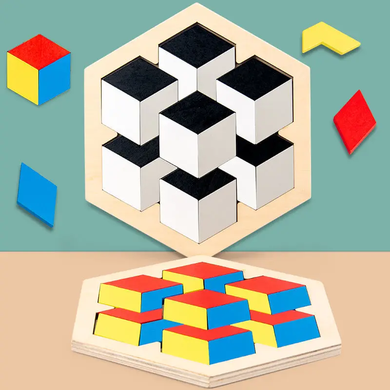 

Детский Развивающий пазл для раннего развития и интеллекта, 3D конструктор в форме пазла, интеллектуальная доска-пазл, детские развивающие и...