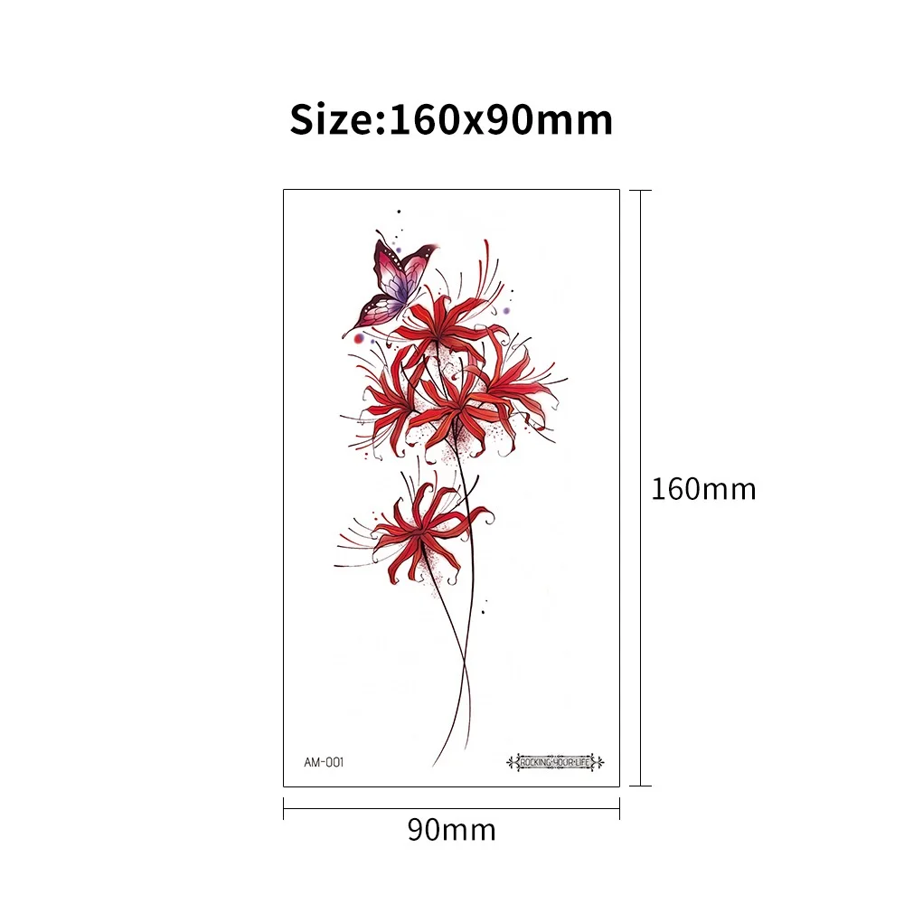 Татуировка Акварельная женская одноразовая Временная водостойкая наклейка для