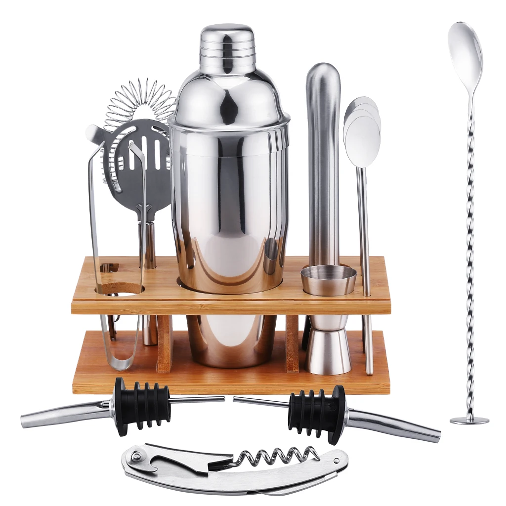 

Набор барной посуды из 14 предметов, коктейльный шейкер из нержавеющей стали для приготовления напитков, набор аксессуаров
