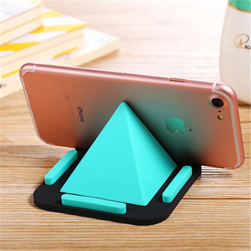 

Пирамида силиконовый нескользящий держатель для телефона Подставка для iPhone Samsung Xiaomi Huawei универсальный настольный держатель для планшета ...