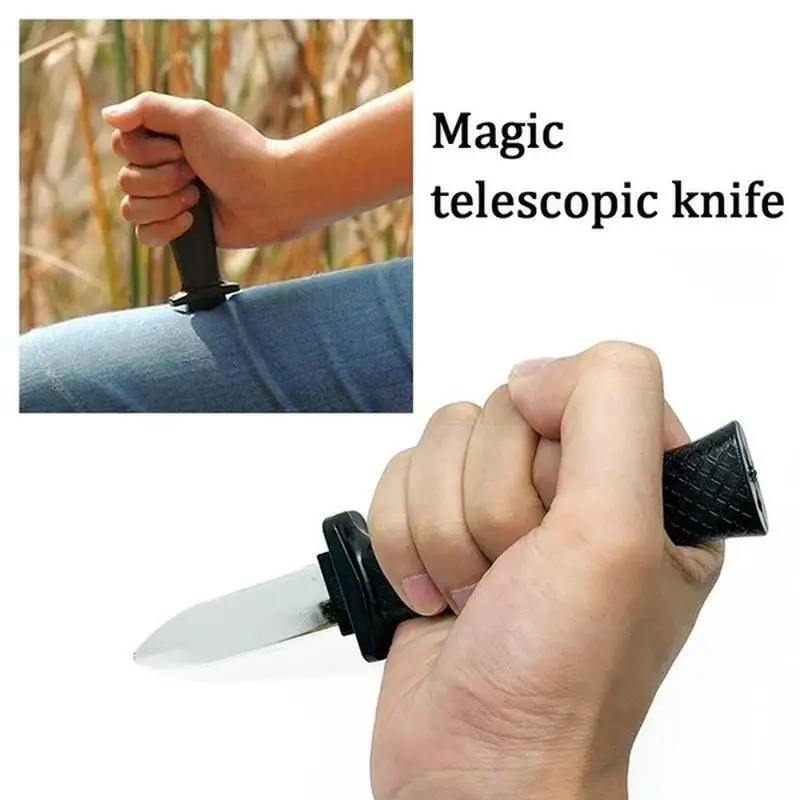 

Fake Knife Scary Trick Toy Tricky Simulation Shrink Knife April Fool's Day Tricky Toy Spoof Scary Dagger Magic Prop