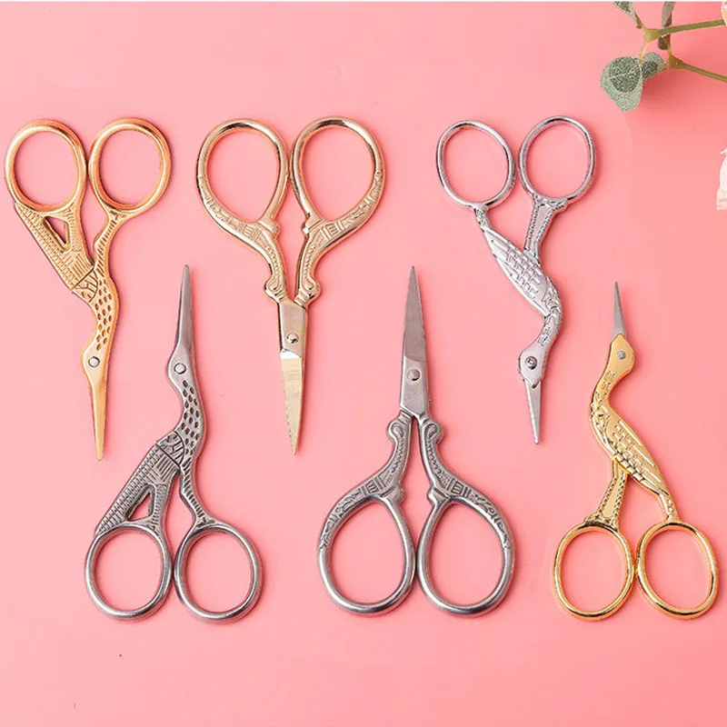 

Crane Mouth Scissors cross stitch Vintage Craft Sewing Scissor Cutting Fabric Stainless Steel Crane retro handmade Scissors