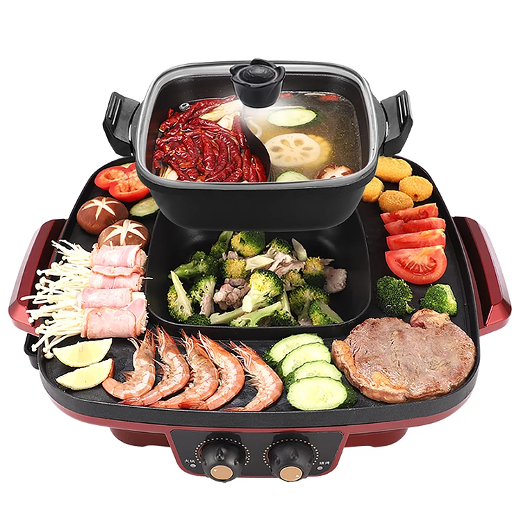 smokeless electric barbecue stove household non stick electric baking pan indoor barbecue grill barbecue pot electric baking pan free global shipping