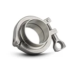 50mm 63mm Tri Clamp Pipe Ferrule With Silicone Gasket Stainless Steel Tri Clamps Adapter Clover Sanitary Flange Fitting