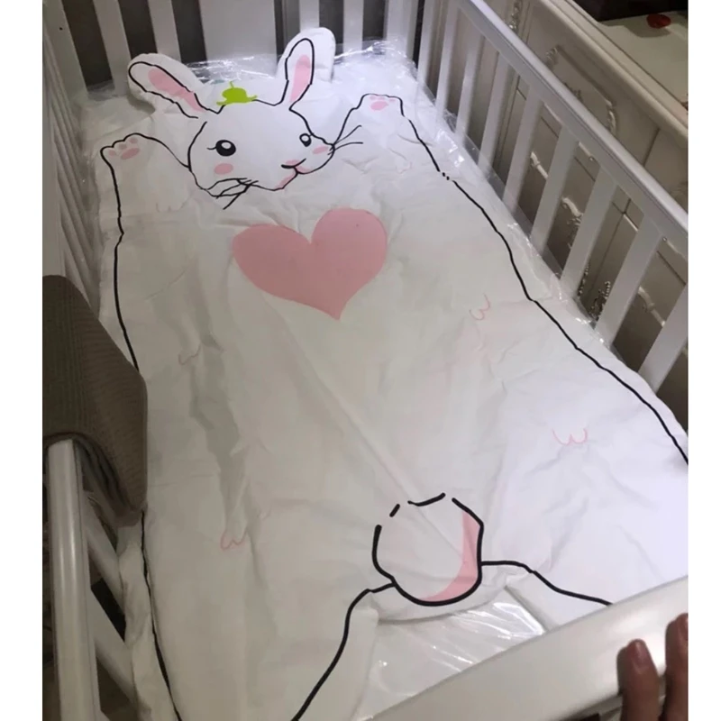 

50inch Non-Slip Reading Area Rug Animal Cartoon Play Mat Montessori Education Carpet Early Education Toy Baby Rabbit Rug