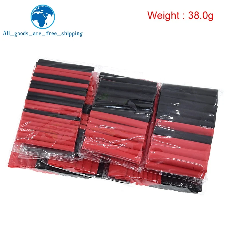 TZT 1set=150PCS 7.28m Black And Red 2:1 Assortment Heat Shrink Tubing Tube Car Cable Sleeving Wrap Wire Kit | Электронные