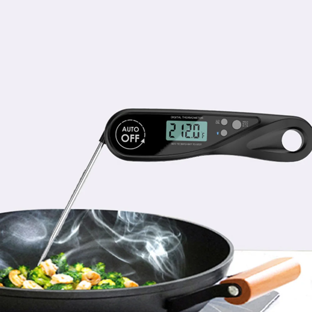 

1pc Food Instant Read Digital Meat Cooking Probe (Black)