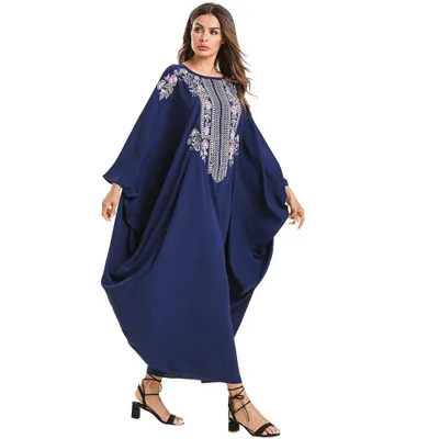 Дубай Кафтан платья абайя мусульманские женские элегантные полосы печати