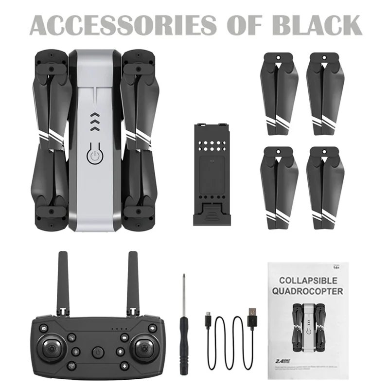 

NEW HJ96 RC Drone WiFi FPV 4K/1080P/ 720P HD Dual Camera Altitude Hold Gesture Photo Foldable RC Drone Quadcopter For Boys Gift