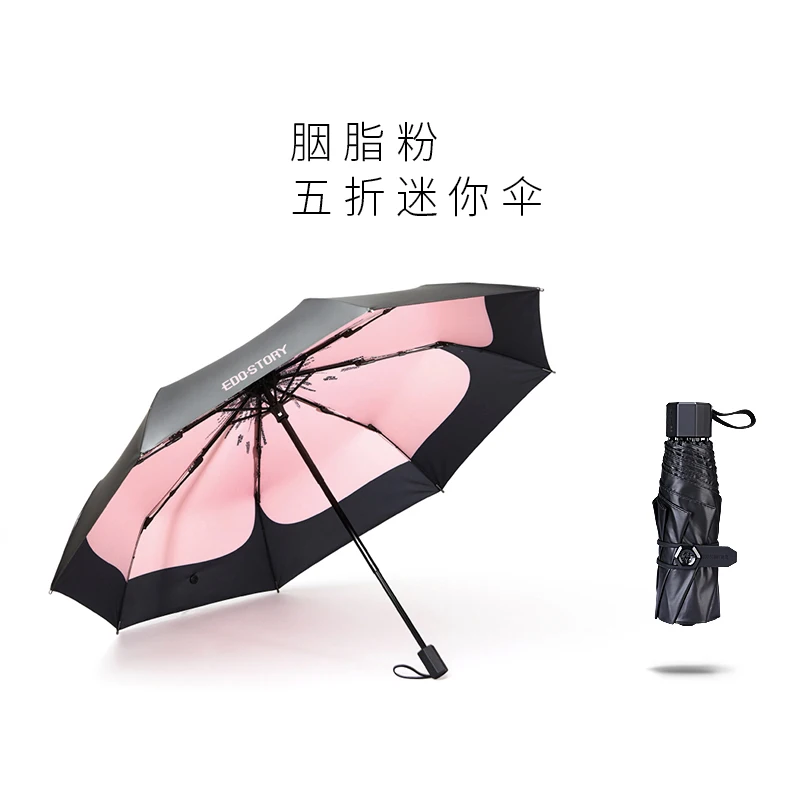 

5 Fold Reverse Folding Umbrella Capsul Rain Women Automatic Plegable Mini Para Sol Jardin Parasol Jardin Folding Umbrella BX50UM