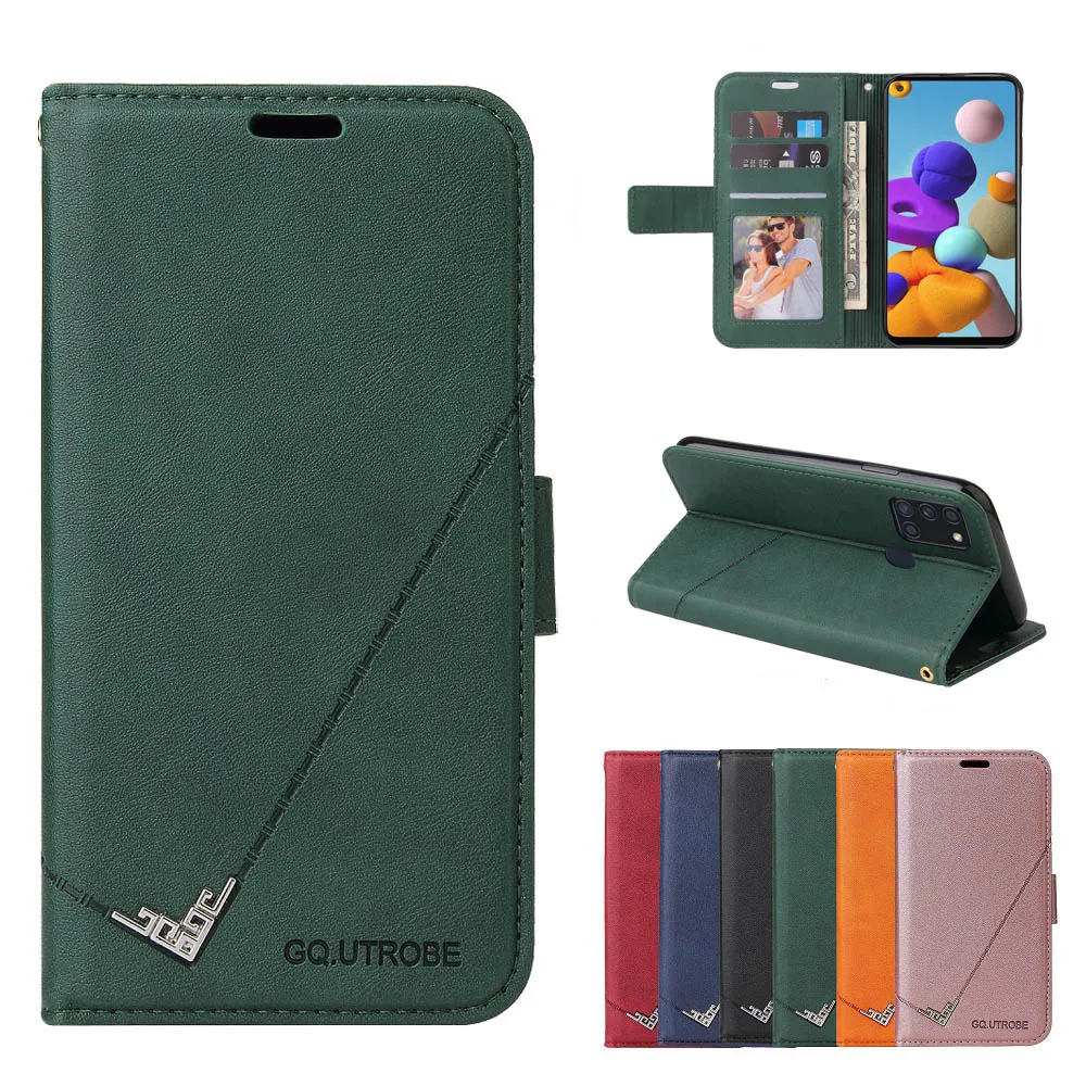 

Роскошный кожаный чехол-кошелек с откидной крышкой для Samsung A21S A51 A71 A12, чехлы для Galaxy A21 A41, Магнитный чехол для телефона EU