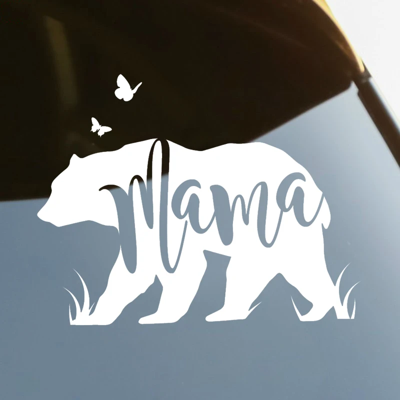 

Mama Bear Die-Cut Vinyl Decal Car Sticker Waterproof Auto Decors on Car Body Bumper Rear Window Laptop choose size #S60215