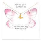 Модное ожерелье-бабочка для женщин, простой чокер до ключиц, ожерелья, свадебный подарок, белая карта