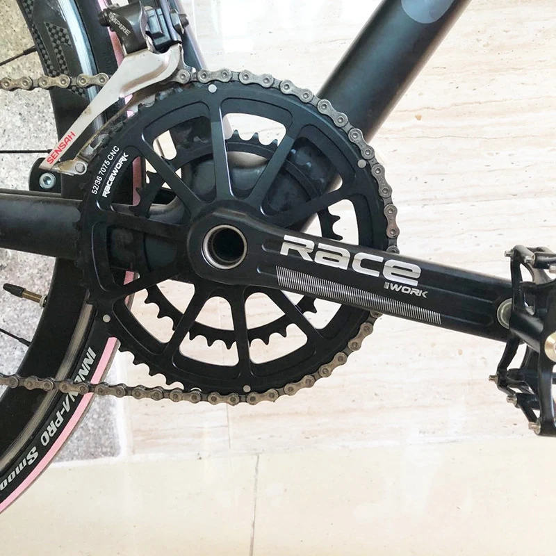 

RaceWORK Road Bike Crank Chain Wheel 170 mm 50-34T for Folding Bicycle Bike Cranksets 10 /11/12 Speed