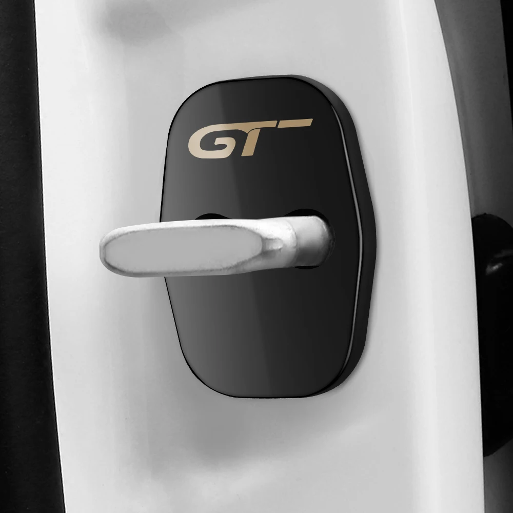 4 шт. GT эмблема крышка дверного замка автомобиля 3D Логотип Защитная Стикеры для