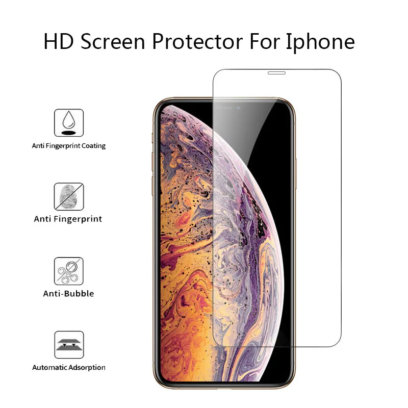 5 шт 9H 2.5D защитное закаленное стекло для i7 i8 i6s Plus 11Pro XS Max XR взрывозащищенное
