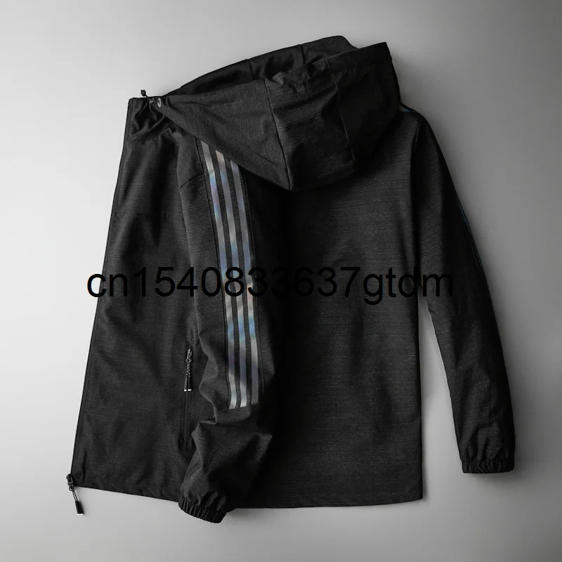 

2021 новая весенняя Мужская полнит размера плюс с капюшоном и защитой от ветра тонкое пальто Мужская Толстая куртка на каждый день