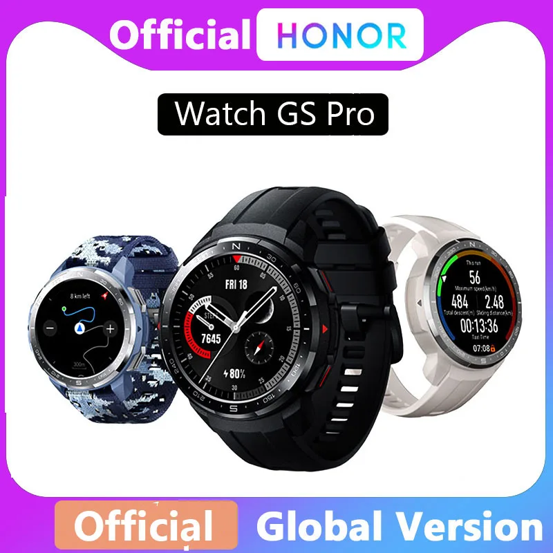Официальная глобальная версия Honor часы GS Pro Smart Watch SpO2 Мониторинг частоты