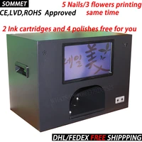 free shipping digital nail art machine screen nail printer with computer inside digital nail and flower printer