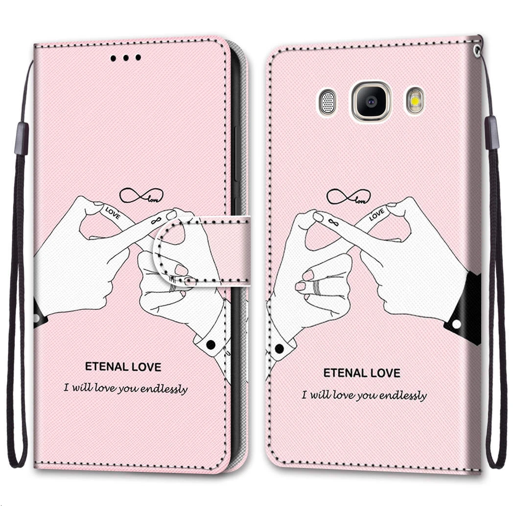 Кожаный флип-чехол для Samsung Galaxy J5 2016 J510 чехлы 3D бумажник держатель карт подставка
