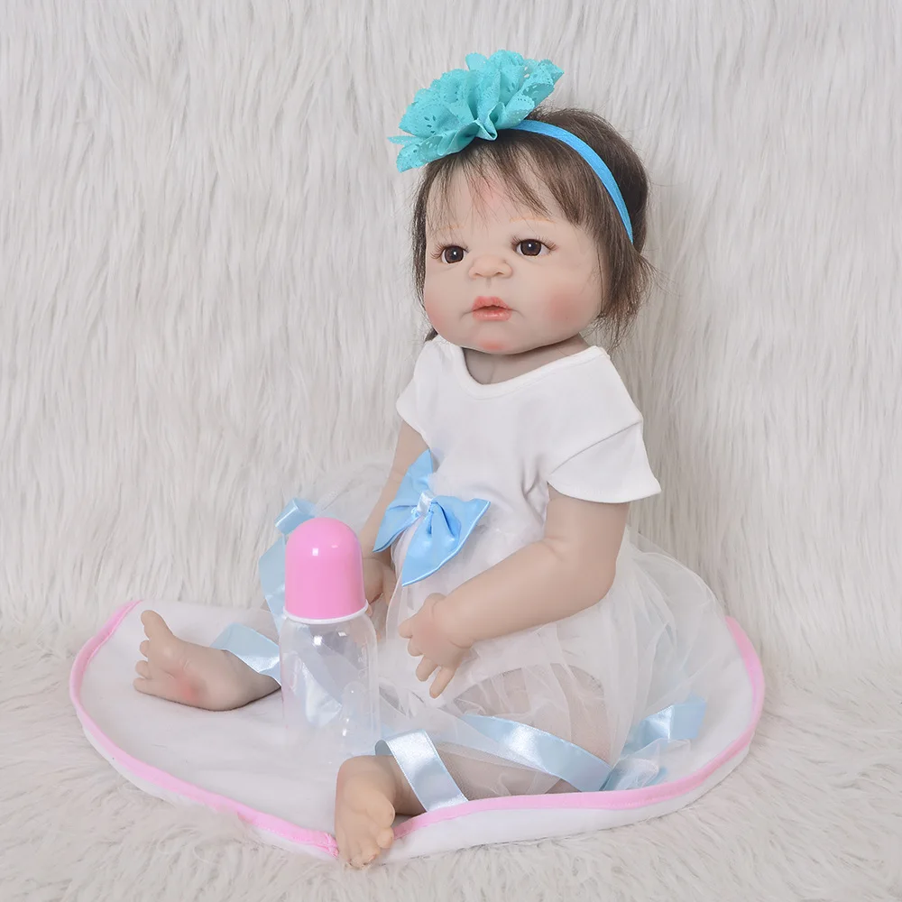 NPK фирменный реборн куклы-игрушки для девочек 23 дюйма полностью силиконовый