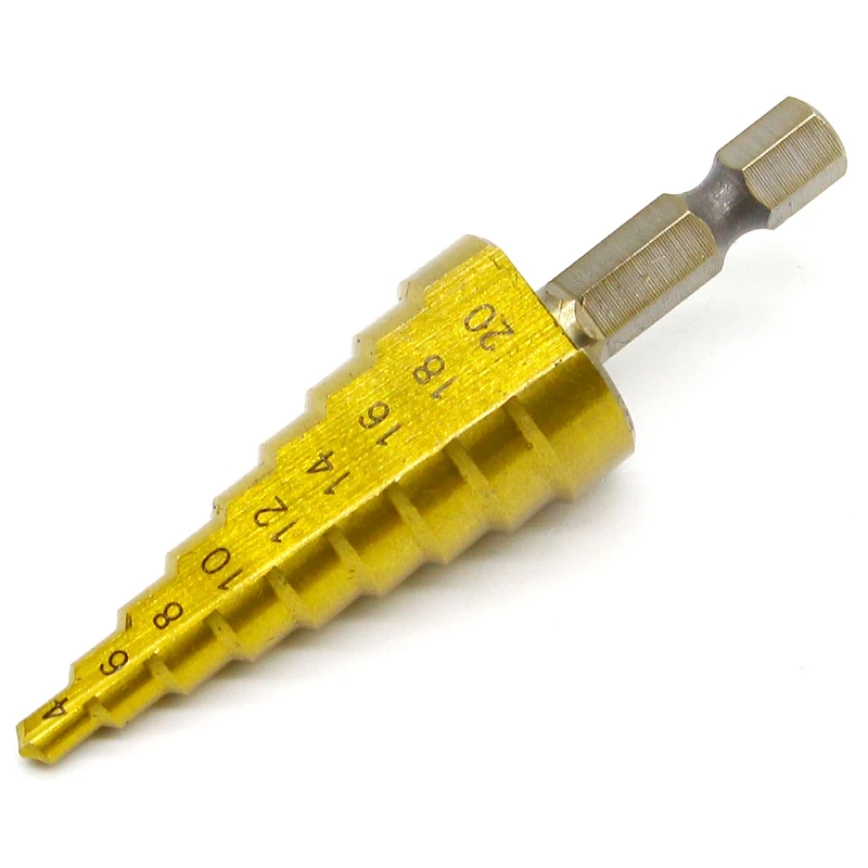 3 шт. титановые ступенчатые сверла из быстрорежущей стали 12 мм 4 20 мм|drill set|metal drill