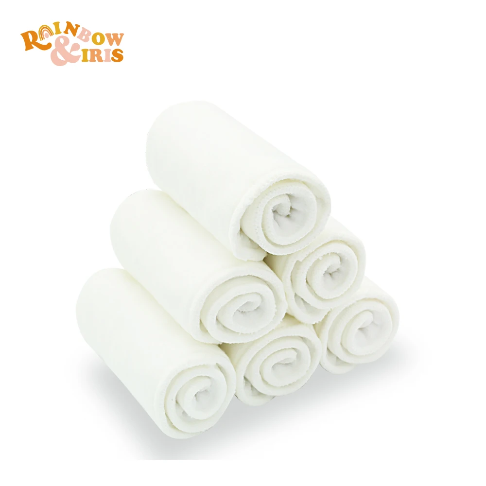 Rainbow & Iris-pa&ntilde;al de algod&oacute;n de bamb&uacute; saludable, inserci&oacute;n de pa&ntilde;al, s&uacute;per suave, absorbente, transpirable, 10 Uds.-2