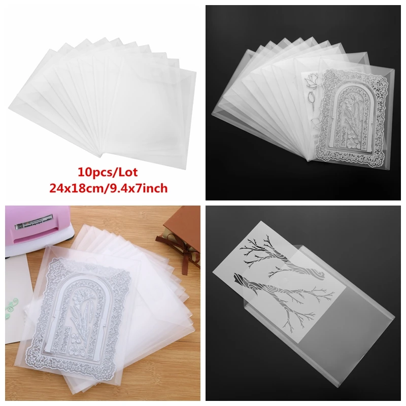 Большие карманы для штампов и 10 шт./компл. пластиковые прозрачные большие