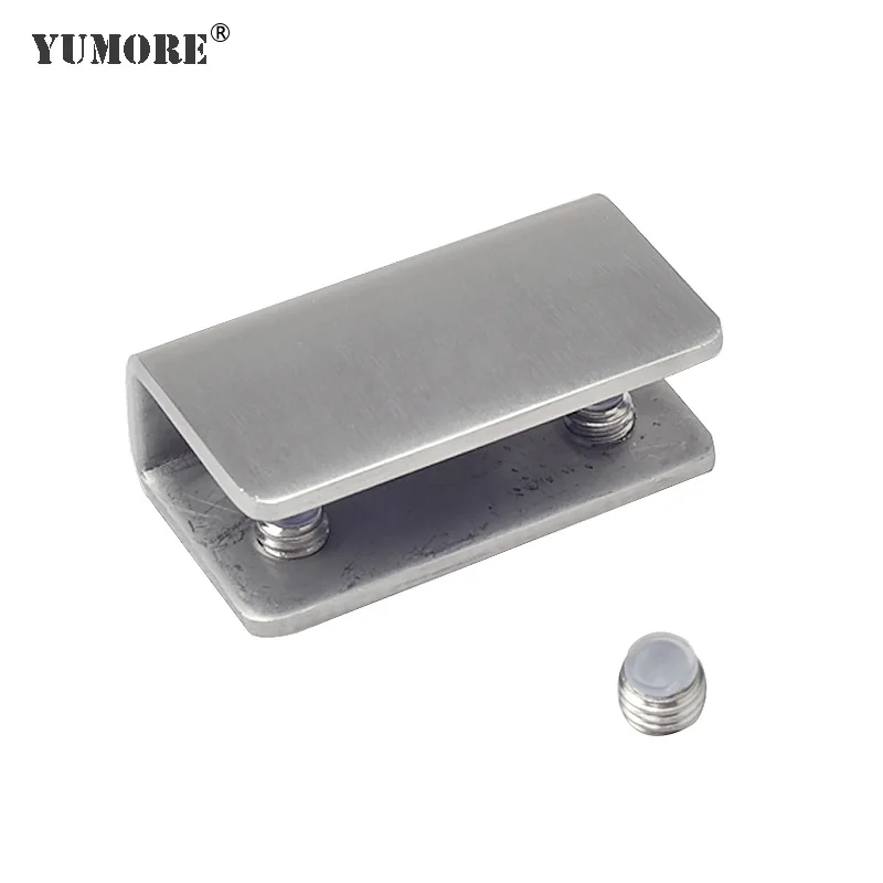 YUMORE стеклянный зажим Стеклянные Кронштейны с покрытием из нержавеющей стали 304