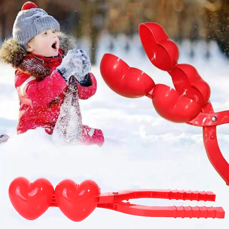 

Heart Star Shape Snowball Maker Plastic Clip Kids Outdoor Sand SnowBall Mold Toys Fight Duck Snowman Maker Clip Toy For Children