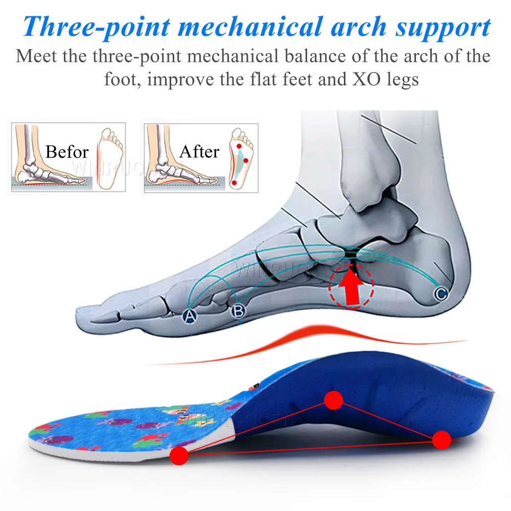 Фото EVA children orthotic insole for Flat Feet Arch Support Kids foot flat inserts OX Leg orthopedic Care Insert Pad Обувь EVA children orthotic insole for Flat Feet Arch Support Kids foot flat inserts OX Leg orthopedic Care Insert Pad Обувь