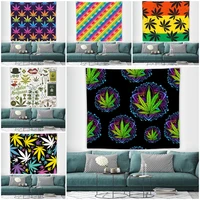colorful maple leaf 3d printing tapestry aesthetic trippy tapestry wall hanging modern background wall art home decor