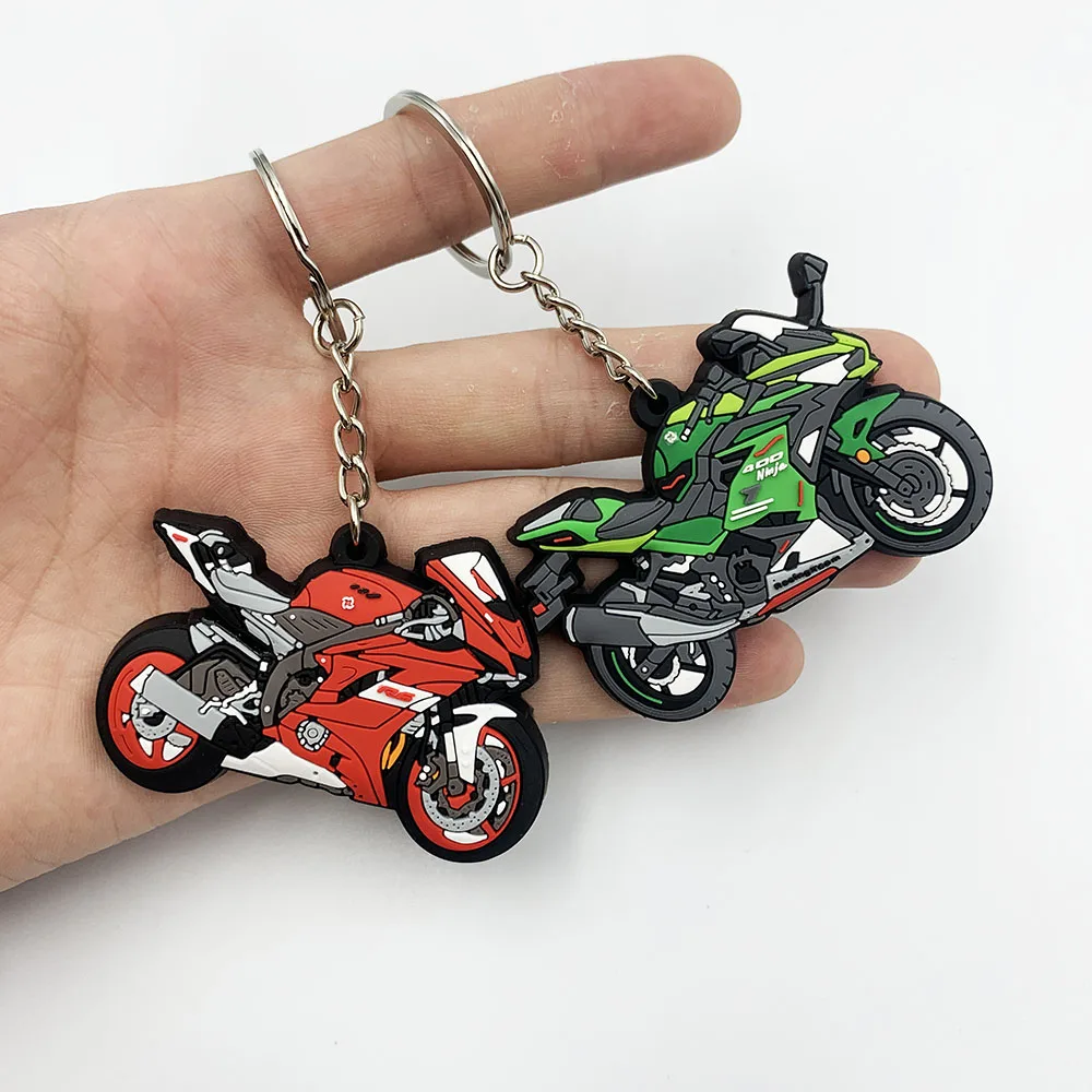 Модель мотоцикла мягкий каучуковый брелок для ключей с Аксессуары мотоциклов