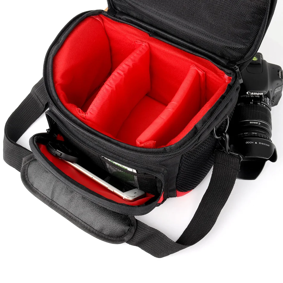 high capacity dslr camera bag photo bag case for canon eos camera nikon sony olympus omd fujifilm backpack lens shoulder bags free global shipping