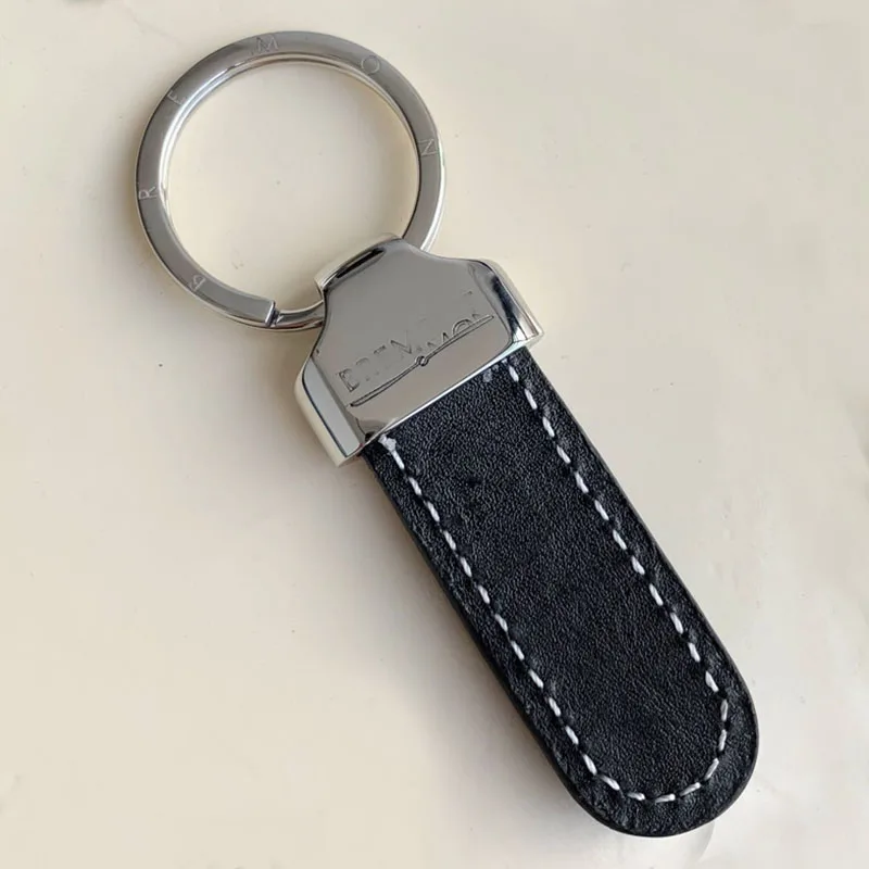 

Black Friday New Year Christmas Keyring Brand Jewelry Stainless Steel Leather Keychain with Logo for Men Women